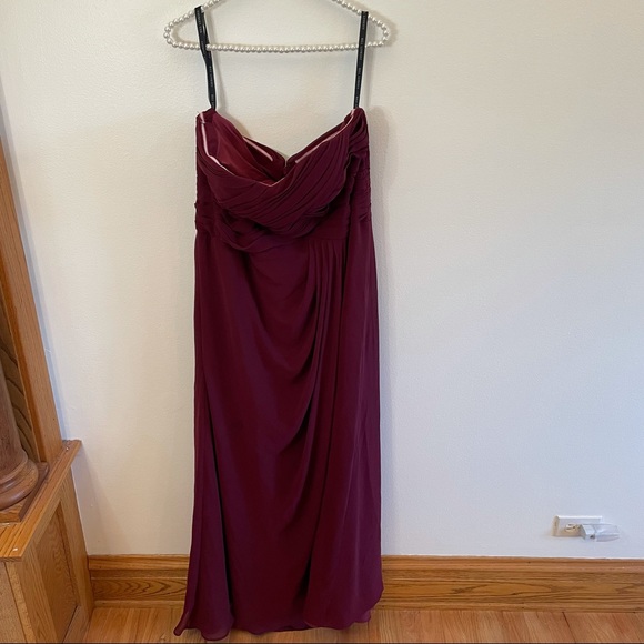 Bill Levkoff Chiffon Sweetheart Floor Length Gown size 14 - Picture 3 of 16